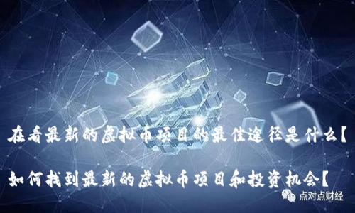 在看最新的虚拟币项目的最佳途径是什么？

如何找到最新的虚拟币项目和投资机会？